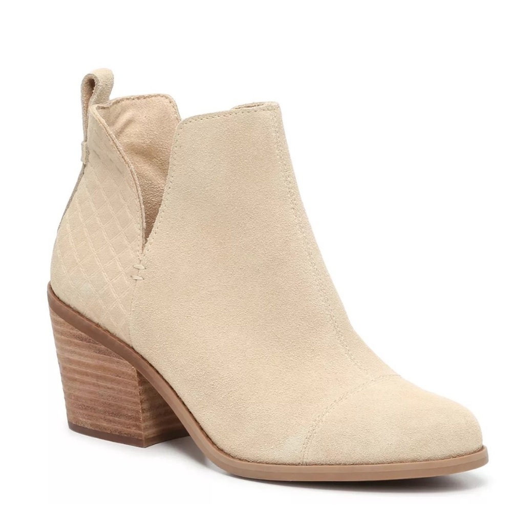 Toms Everly Women's Cream Ankle Booties - Picture 2 of 6